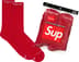 Supreme®/Hanes® Crew Socks (4 Pack) - Red (front)