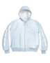 Supreme®/Jordan® Hooded Leather Jacket - Blue (front)