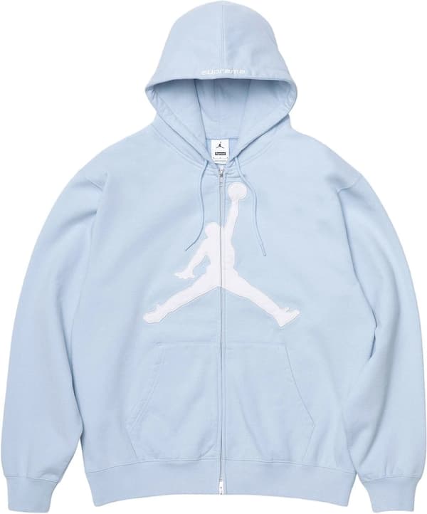 Supreme®/Jordan® Hooded Sweatshirt - Blue (front)