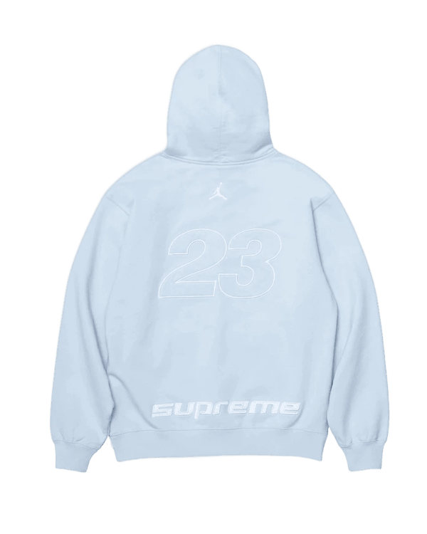 Supreme®/Jordan® Hooded Sweatshirt - Blue (front)