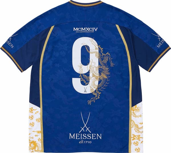 Supreme®/Meissen® Jacquard Soccer Jersey - Royal (detail)