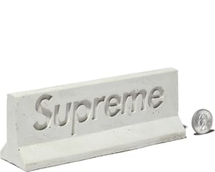 Supreme®/Mini Materials 1:12 Scale Jersey Barrier Grey