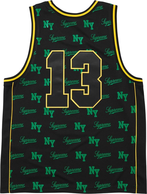 Supreme®/Mitchell & Ness® Monogram Basketball Jersey - Black (detail)