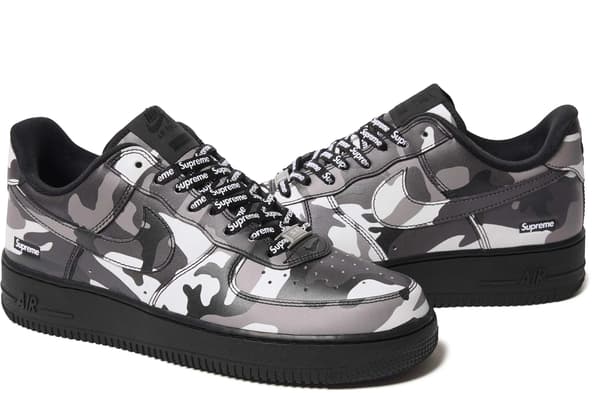Supreme®/Nike® Air Force 1 Low - Snow Camo (detail)