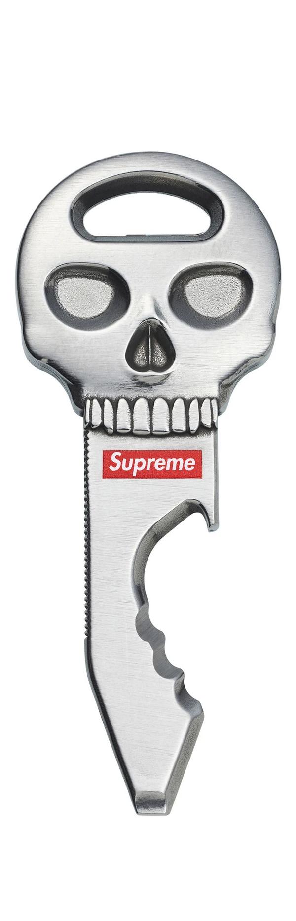 Supreme®/Nite Ize® Skull Key Tool - Silver (front)