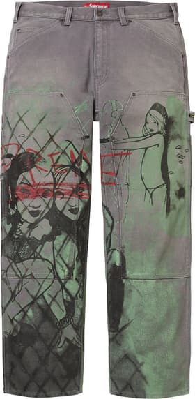 Supreme/Rita Ackermann Double Knee Painter Pant Grey
