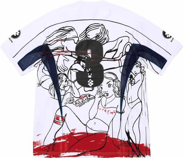 Supreme/Rita Ackermann Soccer Jersey - White (detail)