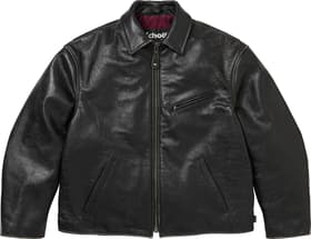 Supreme®/Schott® Distressed Leather Jacket Black