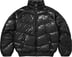 Supreme®/Schott® Glossy Lightweight Down Puffer Jacket - Black (front)
