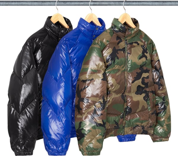 Supreme®/Schott® Glossy Lightweight Down Puffer Jacket - Group Shot