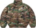 Supreme®/Schott® Glossy Lightweight Down Puffer Jacket - Woodland Camo (front)