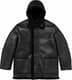 Supreme®/Schott® Hooded Shearling Coat - Black (detail)