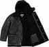 Supreme®/Schott® Hooded Shearling Coat - Black (detail)