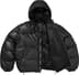 Supreme®/Schott® Leather Down Hooded Puffer Jacket - Black (detail)