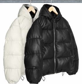 Supreme®/Schott® Leather Down Hooded Puffer Jacket