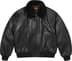 Supreme®/Schott® Shearling Collar Bomber Jacket - Black (front)