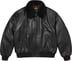 Supreme®/Schott® Shearling Collar Bomber Jacket - Black (front)