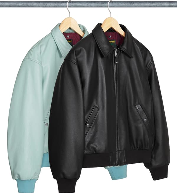Supreme®/Schott® Shearling Collar Bomber Jacket - Group Shot