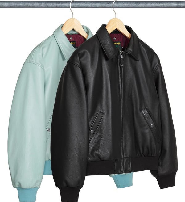 Supreme®/Schott® Shearling Collar Bomber Jacket - Group Shot