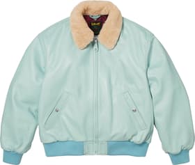 Supreme®/Schott® Shearling Collar Bomber Jacket Light Blue
