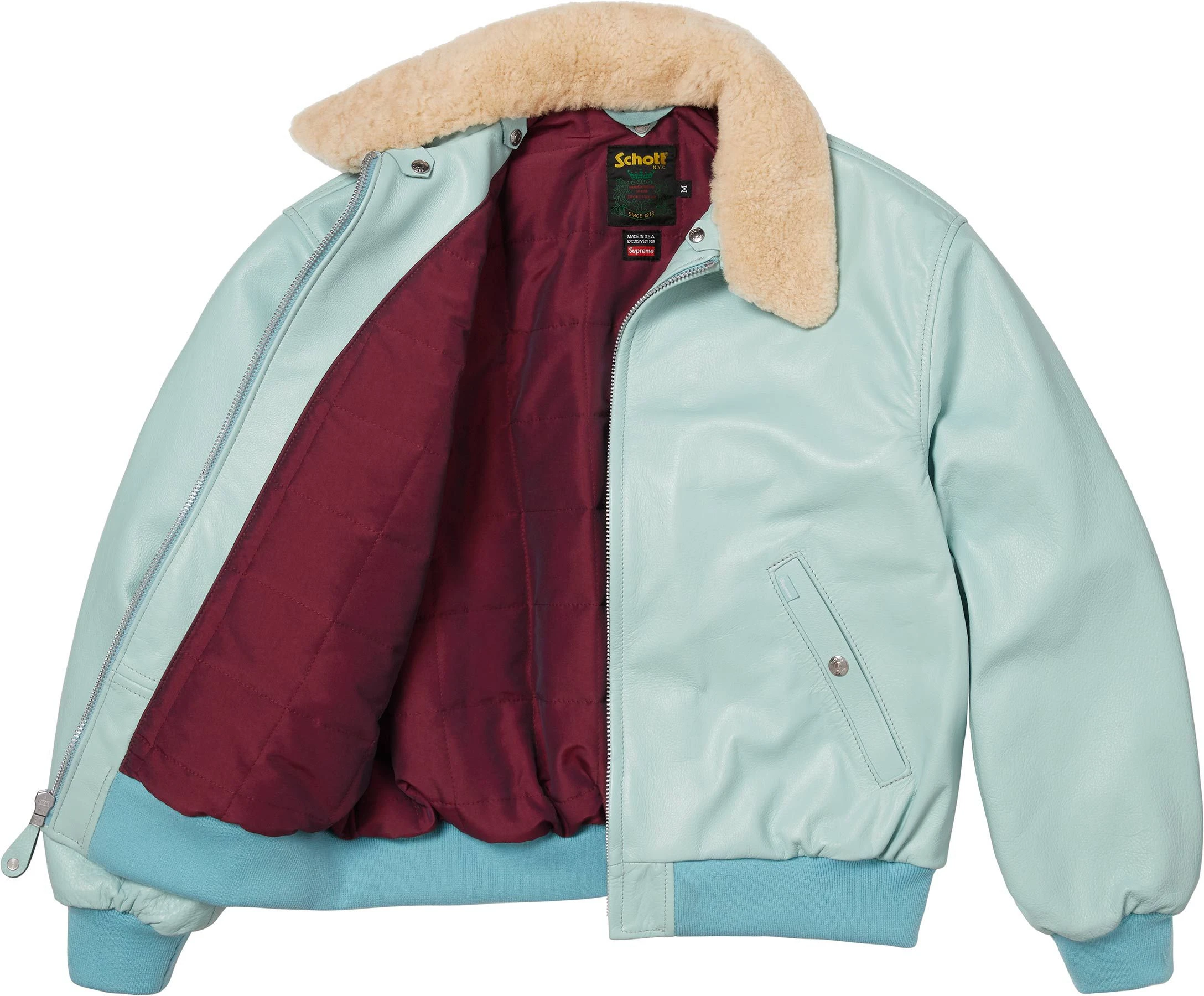 Supreme®/Schott® Shearling Collar Bomber Jacket colorway 5