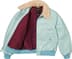 Supreme®/Schott® Shearling Collar Bomber Jacket - Light Blue (detail)