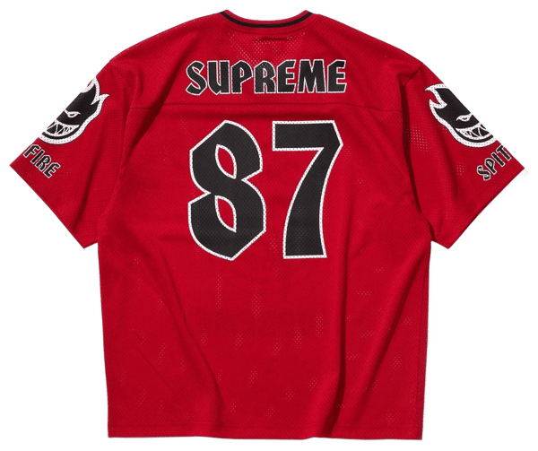 Supreme®/Spitfire® Football Jersey - Red (front)