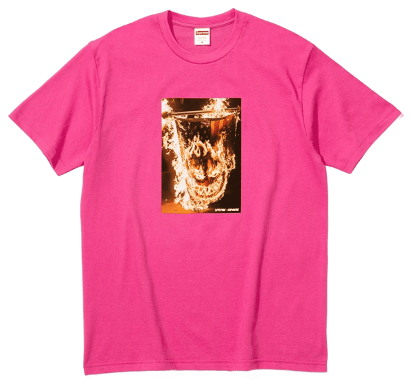 Supreme®/Spitfire® Flag Tee - Pink (front)
