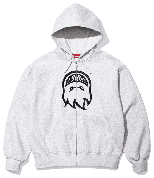 Supreme®/Spitfire® Zip Up Hooded Sweatshirt - Heather Gray (front)