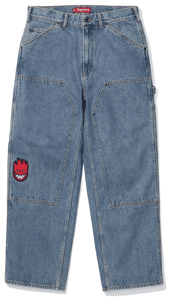 Supreme®/Spitfire® Double Knee Painter Pant - Blue Denim (front)