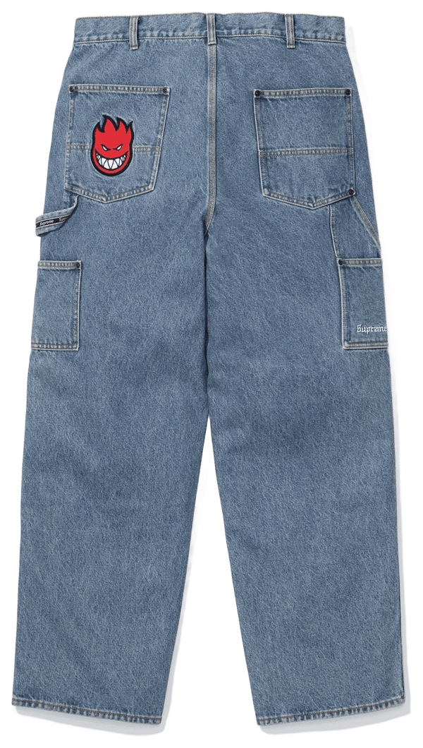 Supreme®/Spitfire® Double Knee Painter Pant - Blue Denim (front)