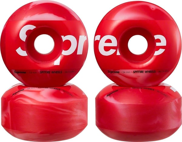 Supreme®/Spitfire® Shop Wheels (Set of 4) - Swirl 54mm (front)