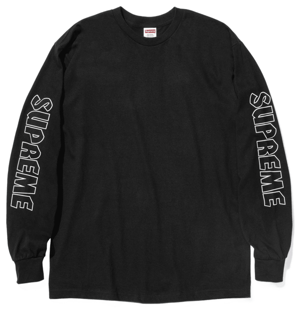 Supreme®/Spitfire® Bighead L/S Tee - Black (front)