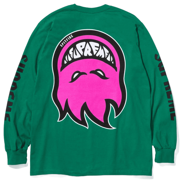 Supreme®/Spitfire® Bighead L/S Tee - Green (front)