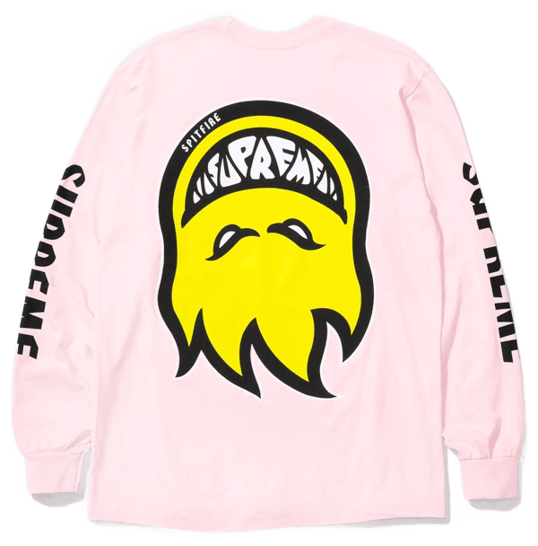 Supreme®/Spitfire® Bighead L/S Tee - Pink (front)