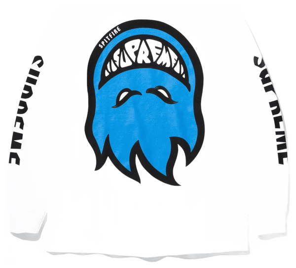 Supreme®/Spitfire® Bighead L/S Tee - White (front)