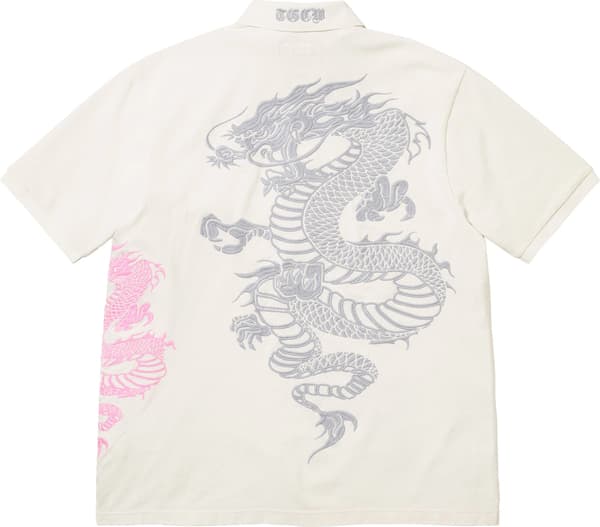 Supreme®/The Great China Wall Dragon Polo - White (detail)