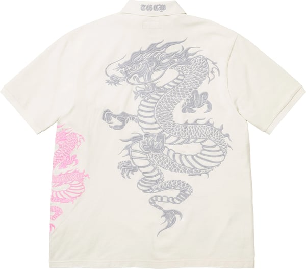 Supreme®/The Great China Wall Dragon Polo - White (detail)