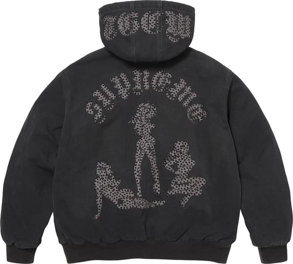 Supreme®/The Great China Wall Hooded Work Jacket - Black (detail)