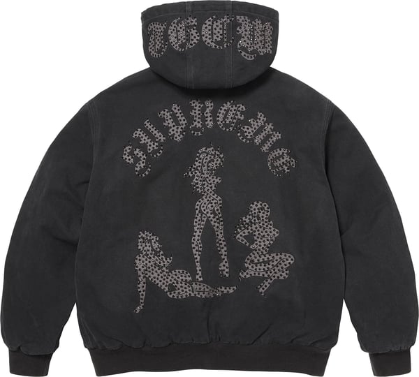 Supreme®/The Great China Wall Hooded Work Jacket - Black (detail)