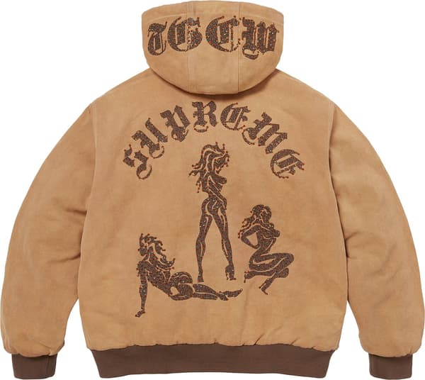 Supreme®/The Great China Wall Hooded Work Jacket - Tan (detail)