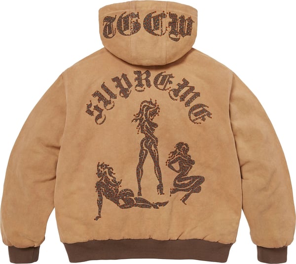 Supreme®/The Great China Wall Hooded Work Jacket - Tan (detail)