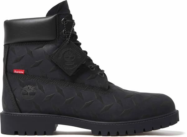 Supreme®/Timberland® Diamond Plate 6" Premium Waterproof Boot - Black (front)