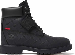 Supreme®/Timberland® Diamond Plate 6" Premium Waterproof Boot Black