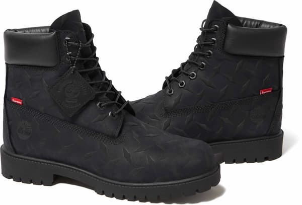 Supreme®/Timberland® Diamond Plate 6" Premium Waterproof Boot - Black (detail)