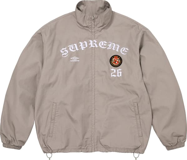 Supreme®/Umbro® Cotton Ripstop Track Jacket - Grey (front)