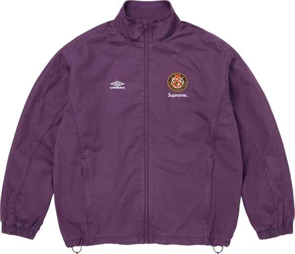 Supreme®/Umbro® Cotton Ripstop Track Jacket - Plum (front)