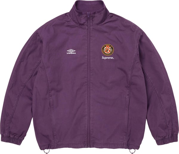 Supreme®/Umbro® Cotton Ripstop Track Jacket - Plum (front)