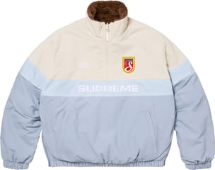 Supreme®/Umbro® Reversible Faux Fur Pullover Light Blue