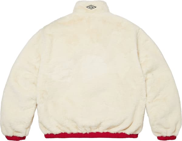 Supreme®/Umbro® Reversible Faux Fur Pullover - Red (detail)
